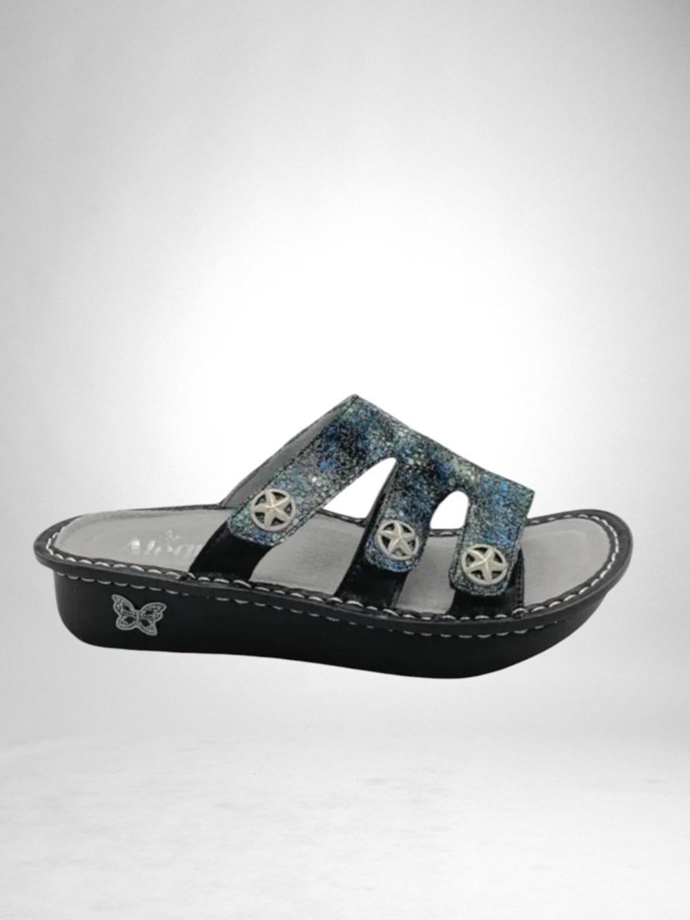Alegria Leather Sandal Strap Detail Dinah Deep
Sea